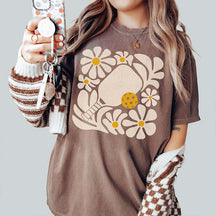 Comfort Colors Pickleball Floral Boho T-Shirt
