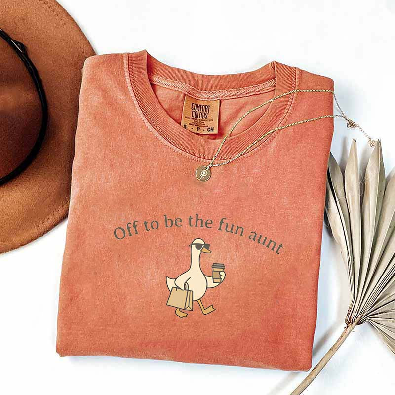 Off To Be The Fun Aunt Goose Pregnancy T-Shirt