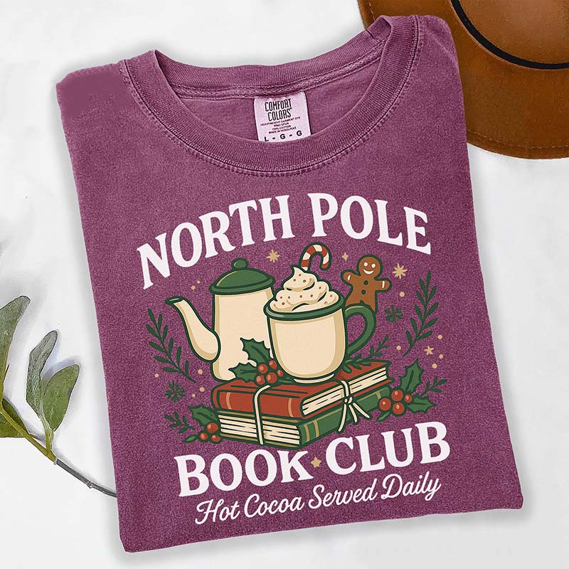 Comfort Colors Christmas Teacher Bookish T-Shirt