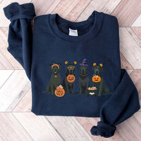 Halloween Black Lab Fall Dog Sweatshirt