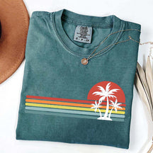 Retro Tropical Island Palm Tree T-Shirt