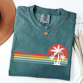 Retro Tropical Island Palm Tree T-Shirt