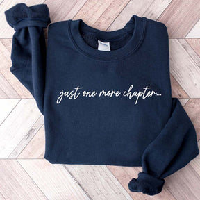 Minimalist Just One More Chapter Bookish Sweatshirt