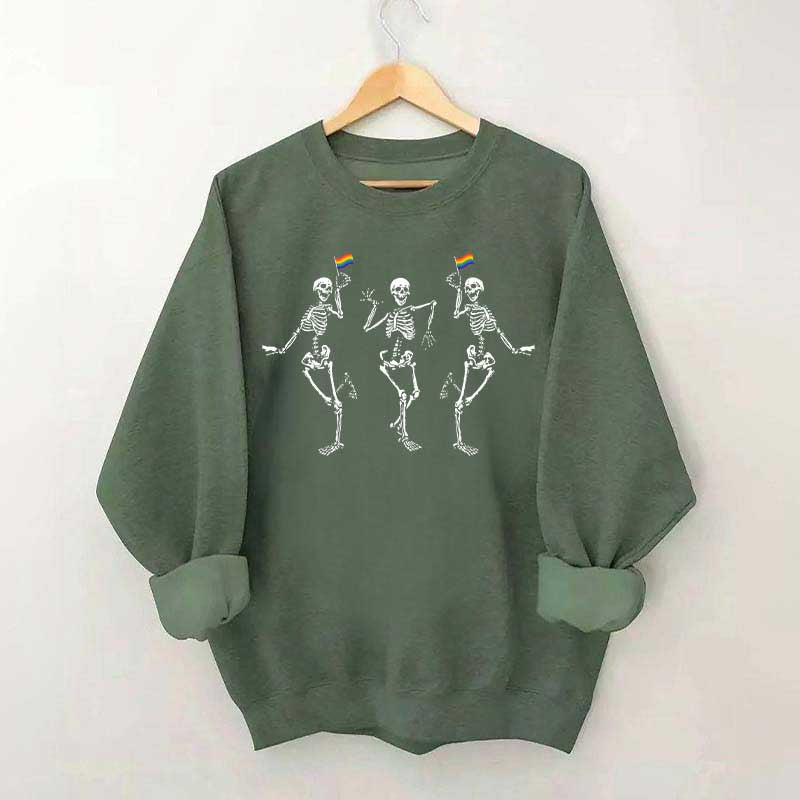 Skeleton Pride Rainbow Sweatshirt