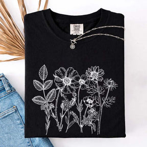 Boho Gardener Floral Botanical T-Shirt