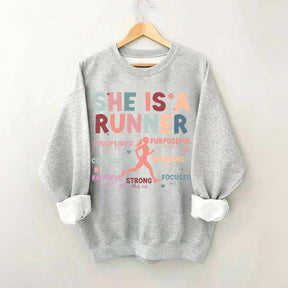 Half Marathon Running Religous Sweatshirt