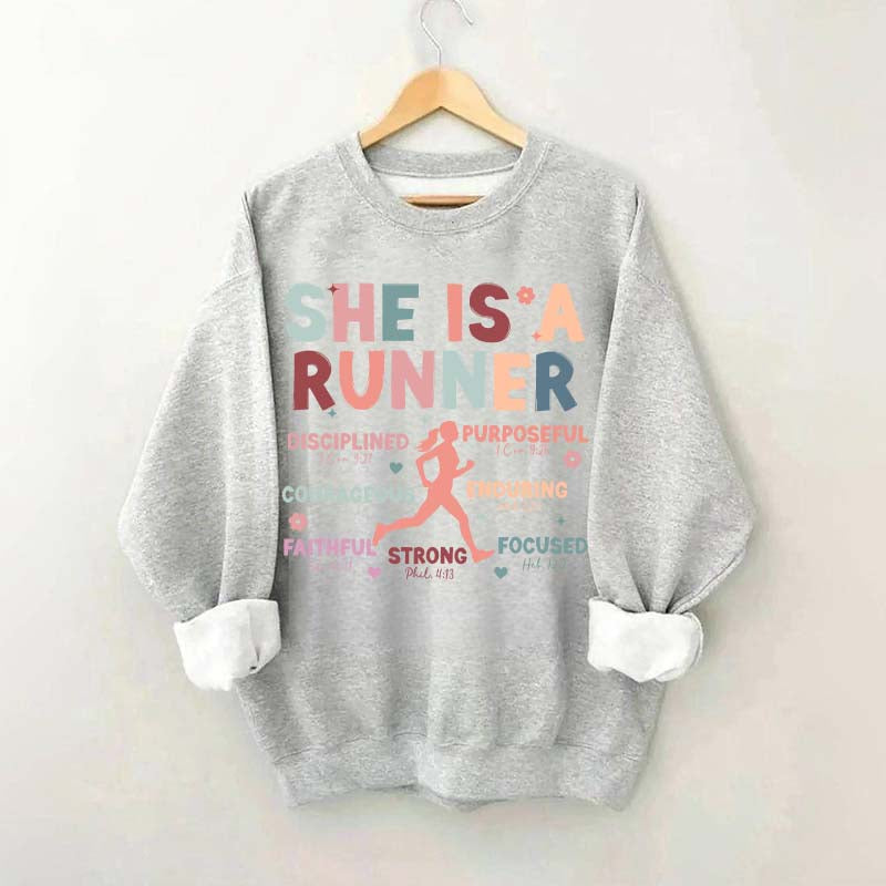 Half Marathon Running Religous Sweatshirt