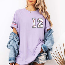 Custom Cute Baseball Number and Name T-Shirt