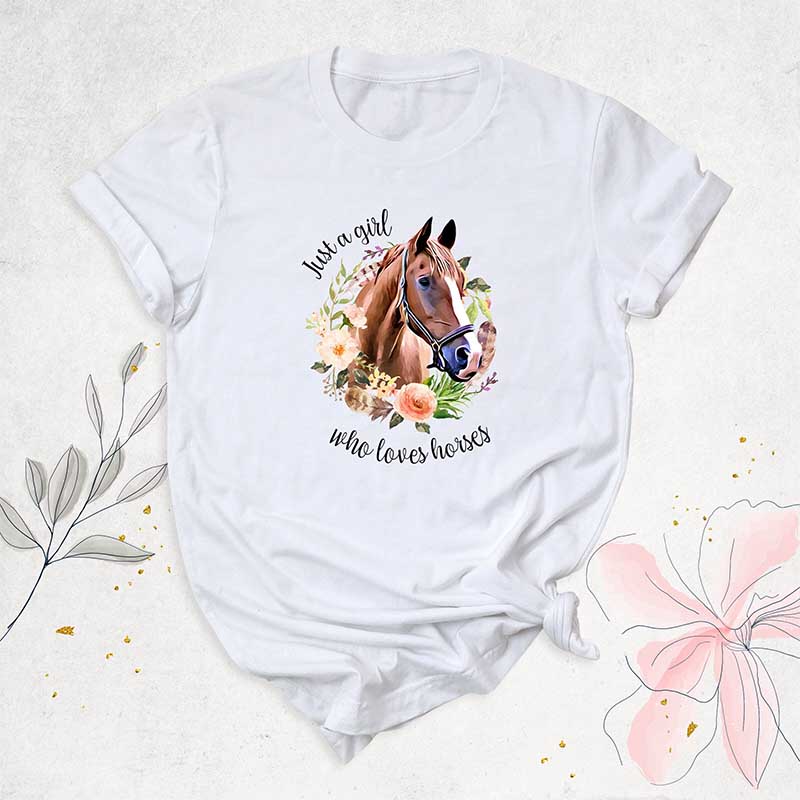 Just a Girl Who Loves Horses T-Shirt