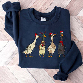 Christmas Ducks Farm Lover Sweatshirt