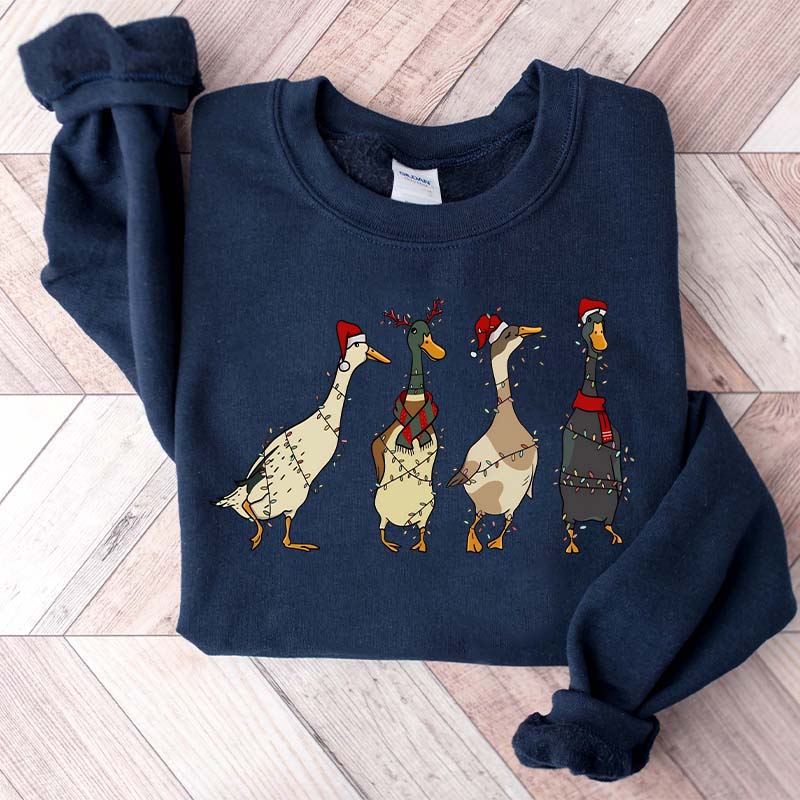 Christmas Ducks Farm Lover Sweatshirt