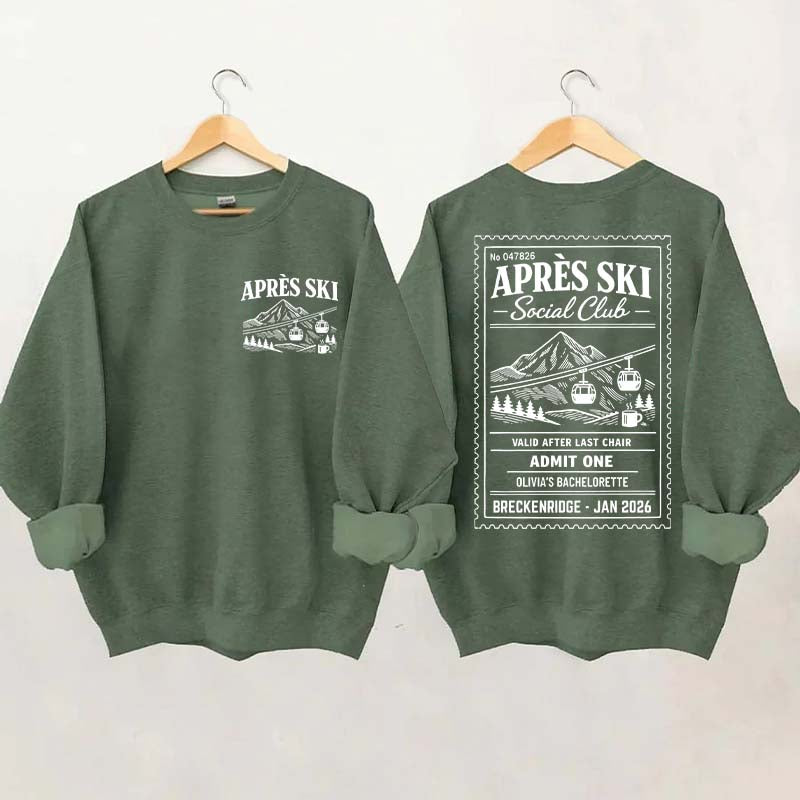 Custom Ski Club Bachelorette Sweatshirt