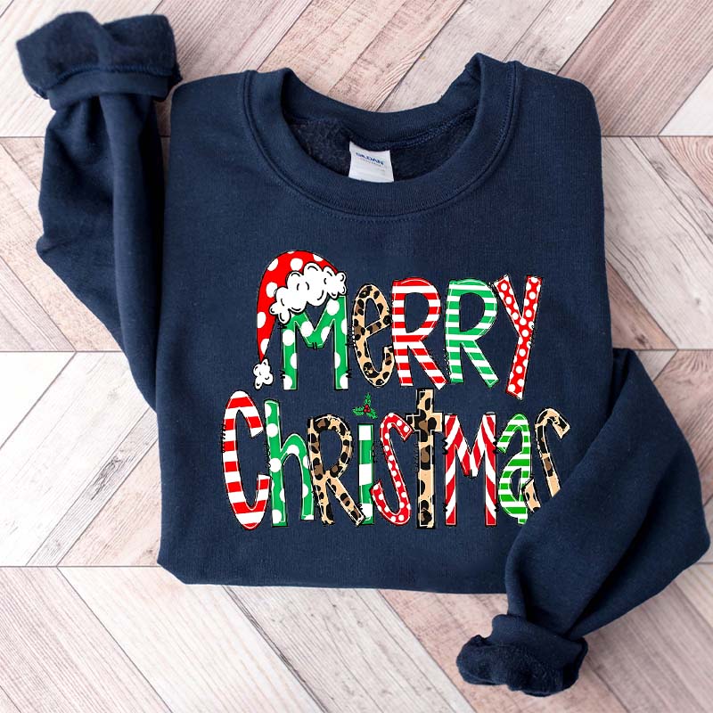 Womens Merry Christmas Cute Sweatshirt