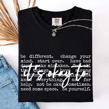 It's Okay Inspirational T-Shirt