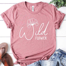 Minimalist  Wild Flower Nature Lover T-Shirt