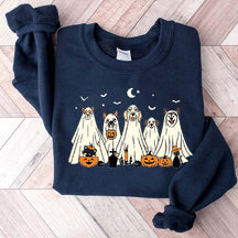 Spooky Season Moon Ghost Dogs Sweatshirt