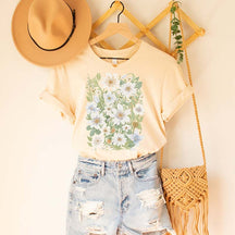 Boho Wildflower Daisy  Nature Aesthetic T-Shirt