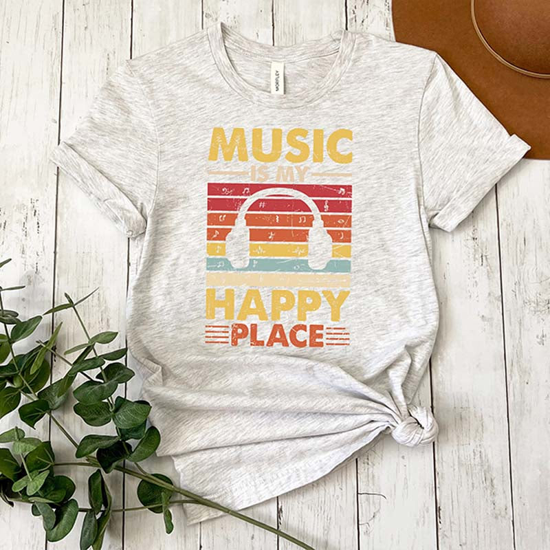 Music Is My Happy Place T-Shirt