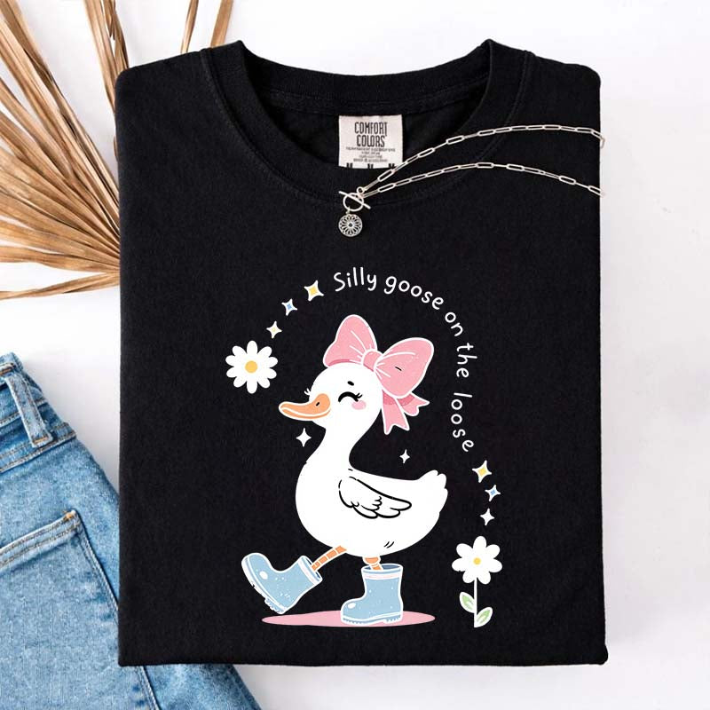 Silly Goose On The Loose Floral T-Shirt