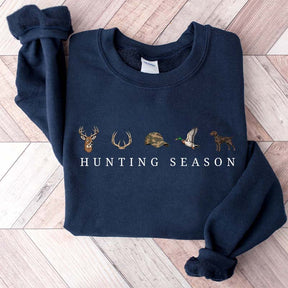 Retro Hunting Season Minimal Deer Duck Sweatshirt