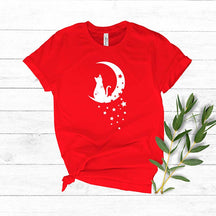 Floral Moon Cat T-Shirt