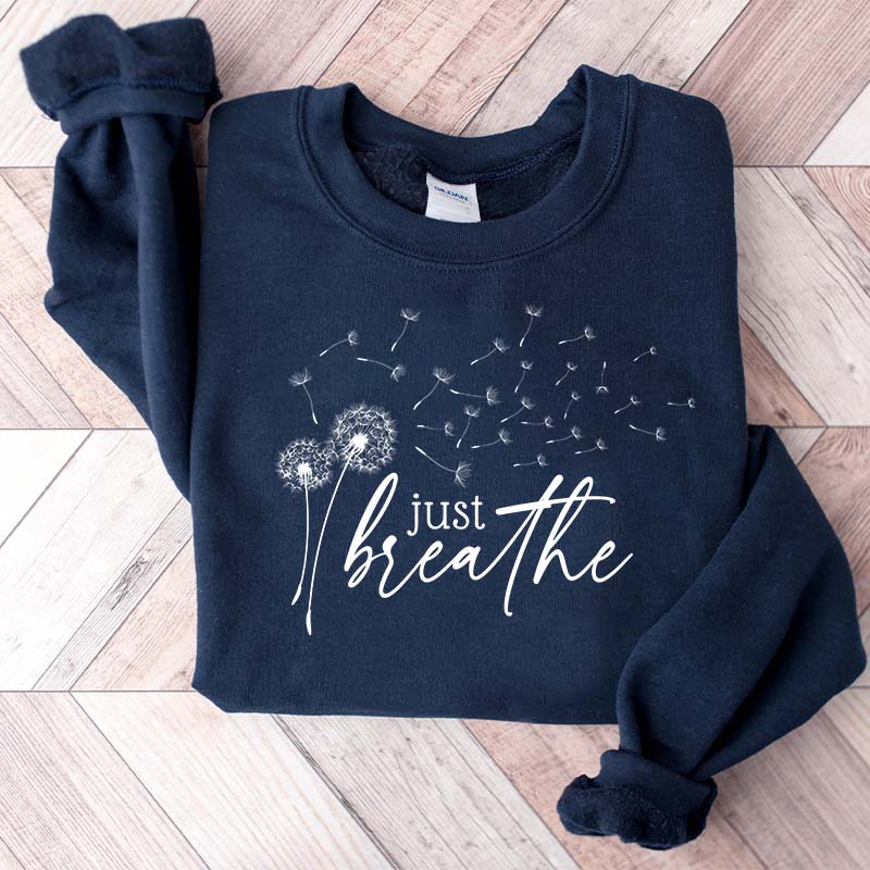 Just Breathe Dandelion Wildflower Sweatshirt