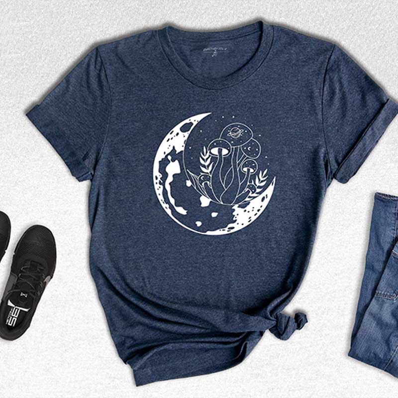 Witchy Mushroom Moon Phase T-Shirt
