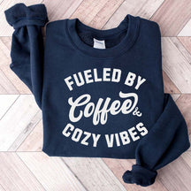 Fueled By Coffee and Cozy Vibes Giftful Fall Sweatshirt