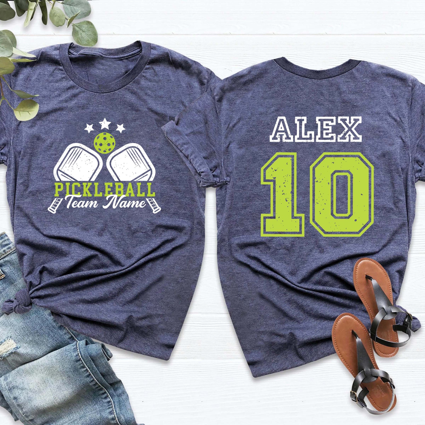 Custom Name and Player Number Pickleball T-Shirt