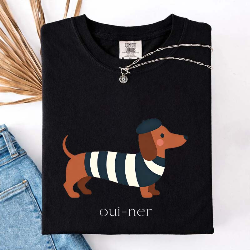 Oui-Ner Sausage Dog T-Shirt
