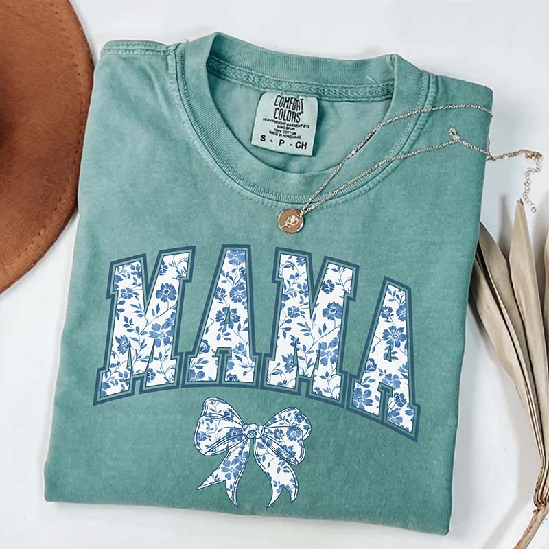 Cute Mama Blue Ribbon T-Shirt
