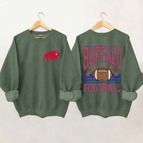 Buffalo Football Vintage Distressed Style Sweatshirt