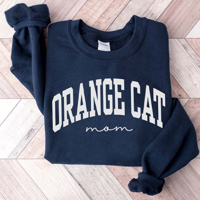Orange Cat Mom Sweatshirt
