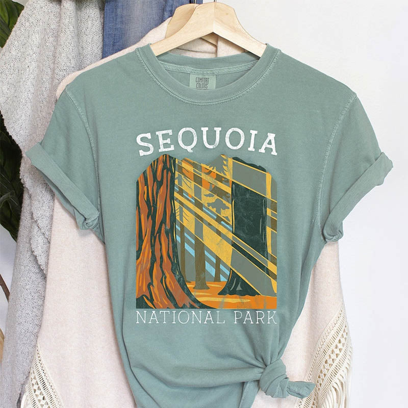 Sequoia National Park WH Vintage Confort Couleurs Tshirt