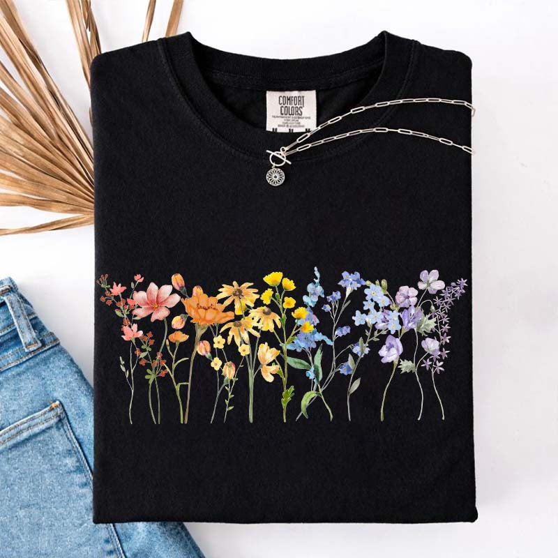 Wildflower LGBT Rainbow Floral T-Shirt