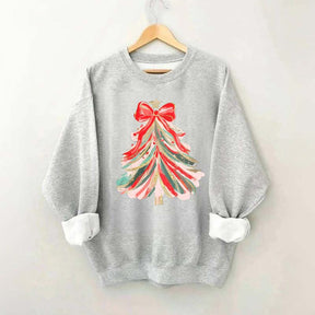 Red Bow Christmas Tree Sweatshirt