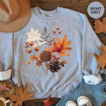 Womens Fall Leaves Sweatshirt