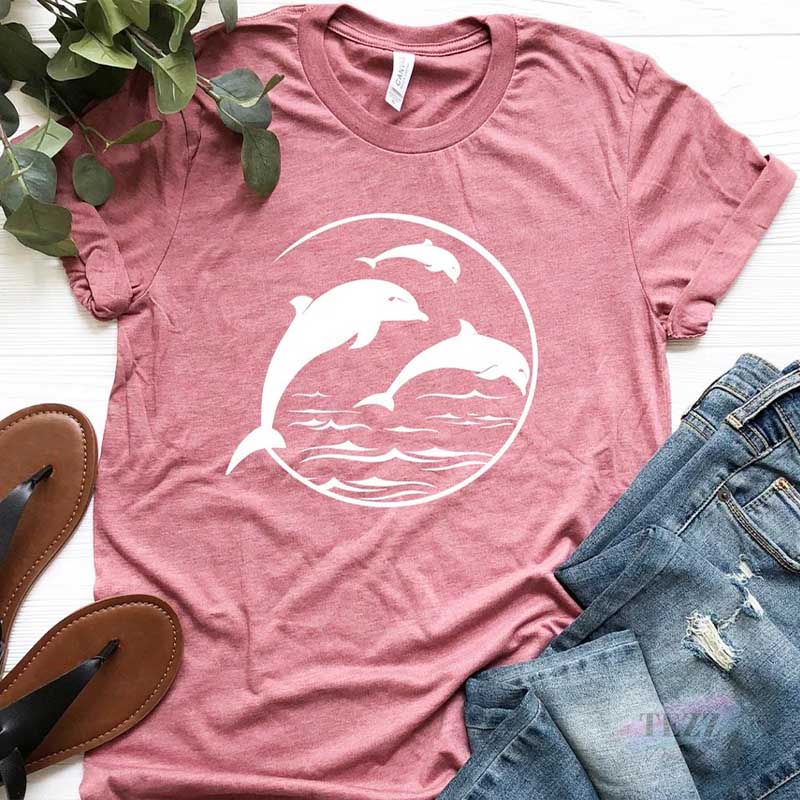 Retro Vintage Dolphin Lover T-Shirt