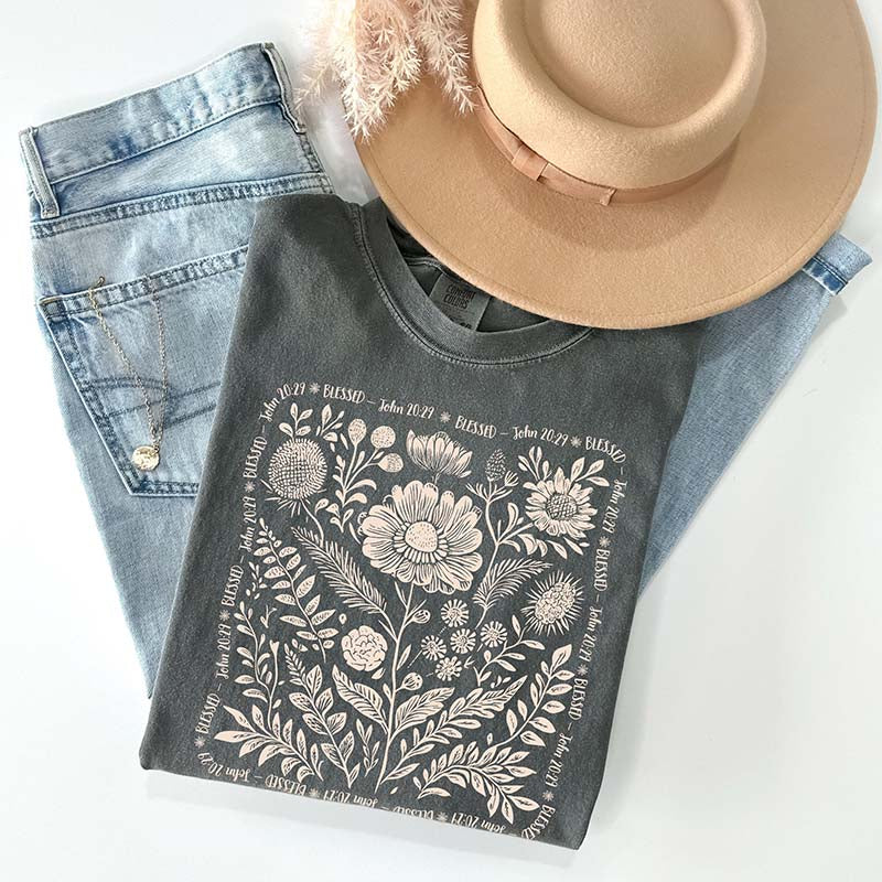 Boho Floral Bible Verse T-Shirt