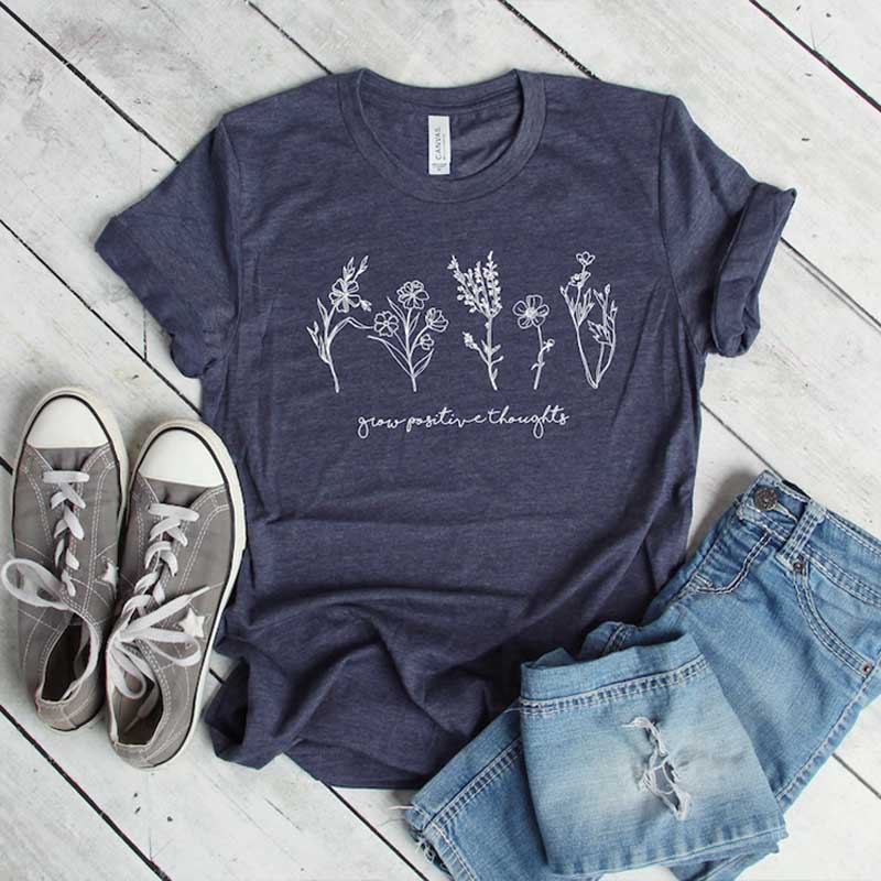 Grow Positive Thoughts Kindness Plant T-Shirt
