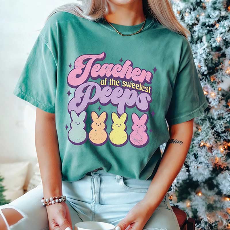 Teacher Of Sweetest Peeps Easter T-Shirt