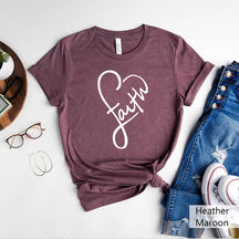 Faith Heart Religous T-Shirt