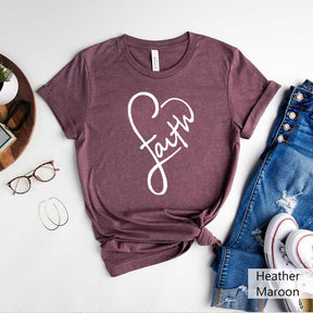 Faith Heart Religous T-Shirt