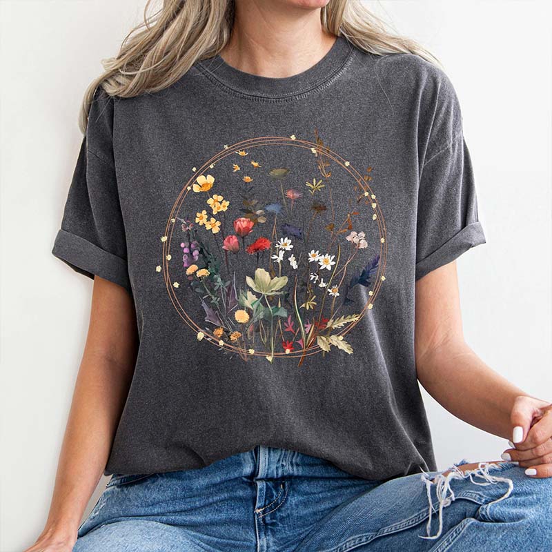 Floral Graphic Ring Wildflowers T-Shirt
