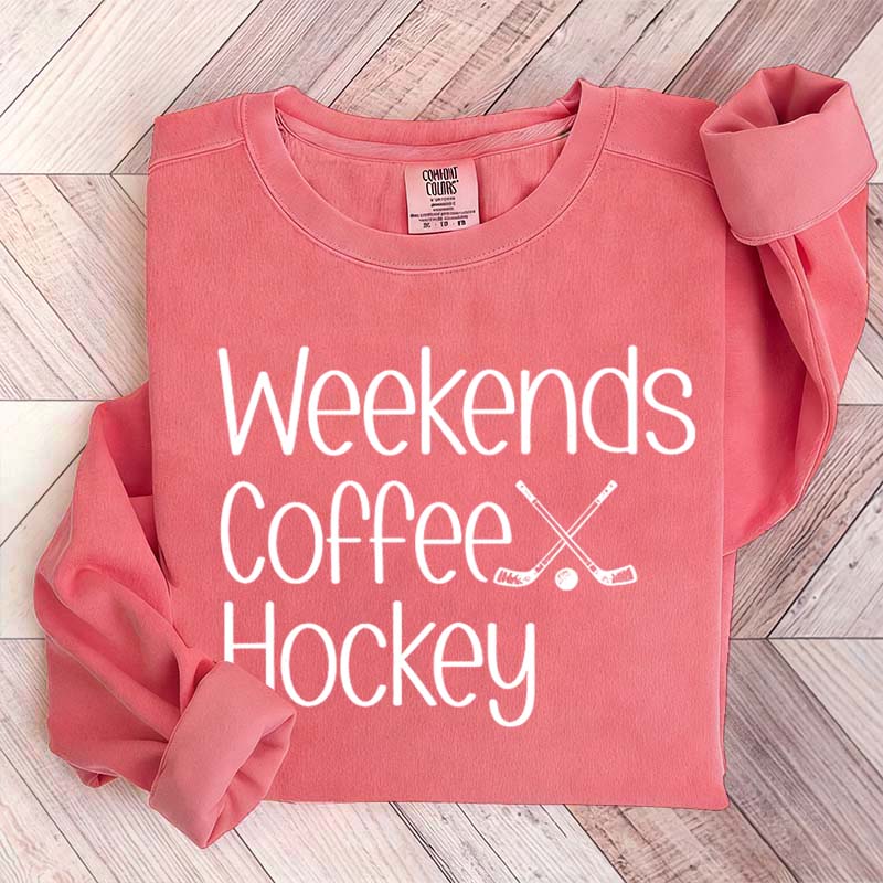 Funny Weekend Coffe Hockey Lover Sweatshirt