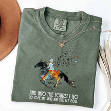 And Into the Forest I Go Equestrian Adventure T-Shirt