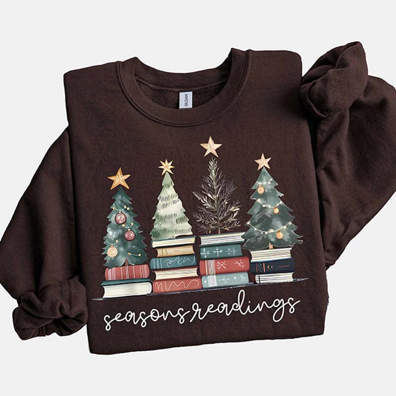Seasons Readings Book Tree Sweatshirt