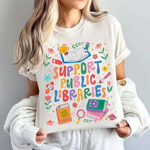 Support Public Libraries Books T-Shirt
