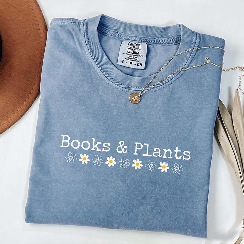 Book Lover Reading & Plants T-Shirt