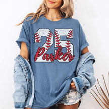 Custom Baseball Name and Number Aunt T-Shirt